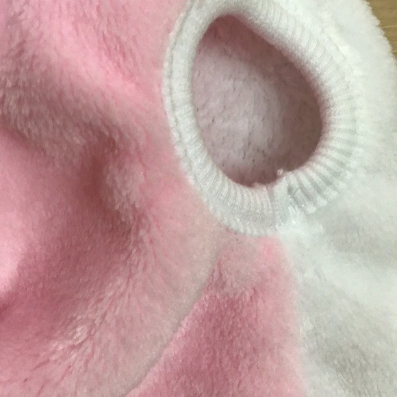 White Bunny Rabbit Pink Ears Medium Pet Plush Costume Outfit NWT - Picture 7 of 8